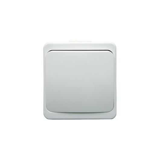 Włącznik n/t 2-klawiszowy świecznikowy biały IP44