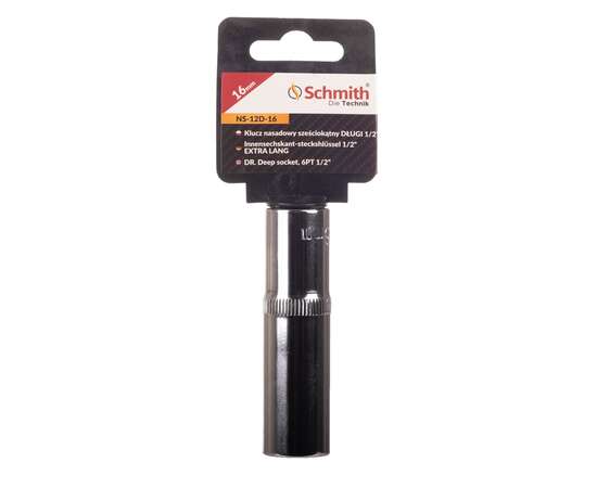 Klucz nasadowy sześciokątny długi 1/2" 16 mm Schmith