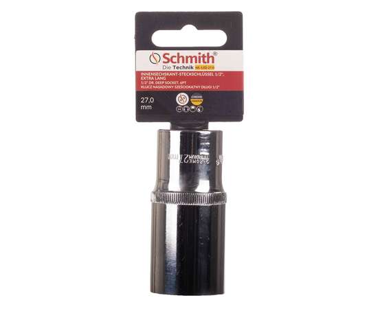 Klucz nasadowy sześciokątny długi 1/2" 27 mm Schmith