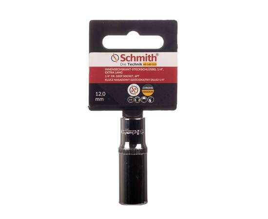 Klucz nasadowy sześciokątny długi 1/4" 12 mm Schmith