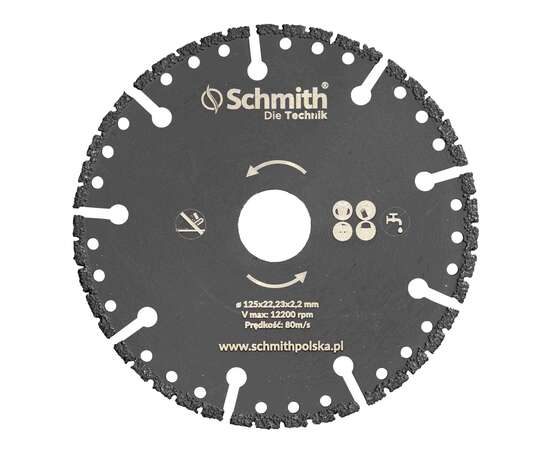 Tarcza do cięcia uniwersalna diamentowa 125mm Schmith