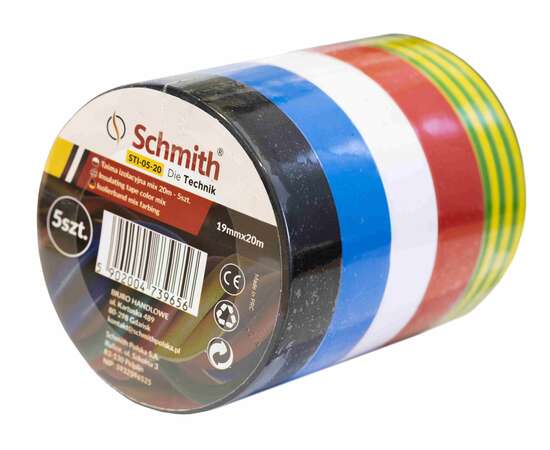 Taśma izolacyjna mix 20m – 5 szt Schmith