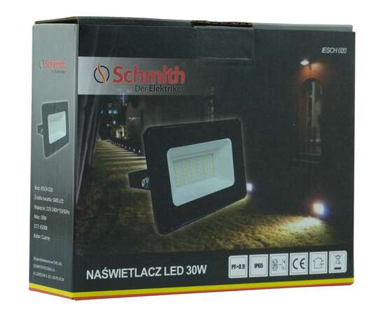 Naświetlacz LED 30W czarny Schmith