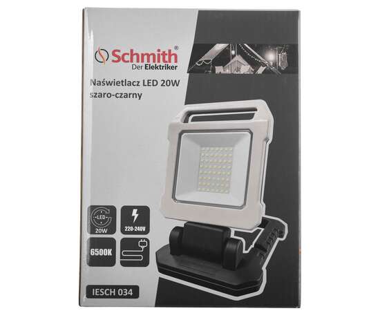 Naświetlacz LED 20W szaro-czarny Schmith