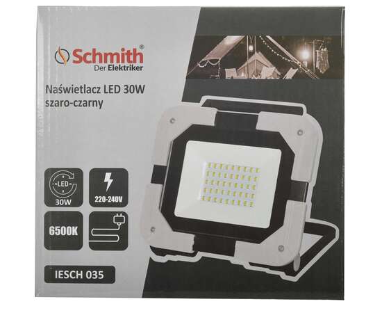 Naświetlacz LED 30W szaro-czarny Schmith