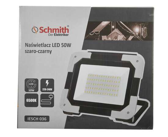 Naświetlacz LED 50W szaro-czarny Schmith