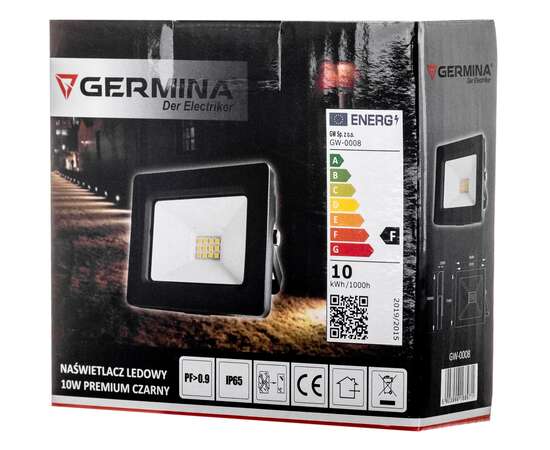 Naświetlacz LED 10W premium czarny - GERMINA Schmith