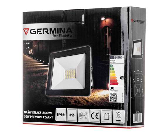 Naświetlacz LED 30W premium czarny - GERMINA Schmith