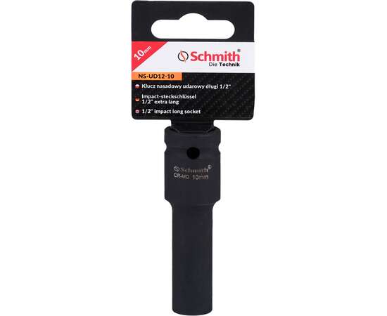 Klucz nasadowy udarowy długi 1/2" 10 mm Schmith