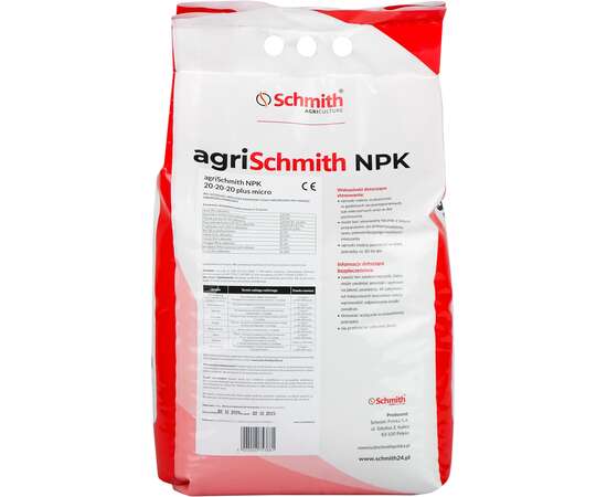 Krystaliczny nawóz NPK 20-20-20  ​agriSchmith 20-20-20 a' 10kg Schmith