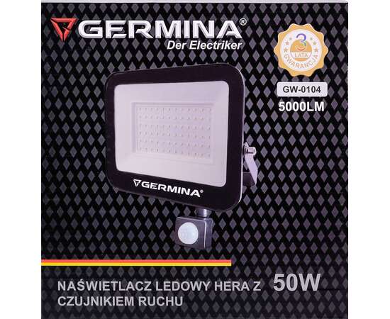 Naświetlacz LED Hera 50W z czujnikiem ruchu Schmith