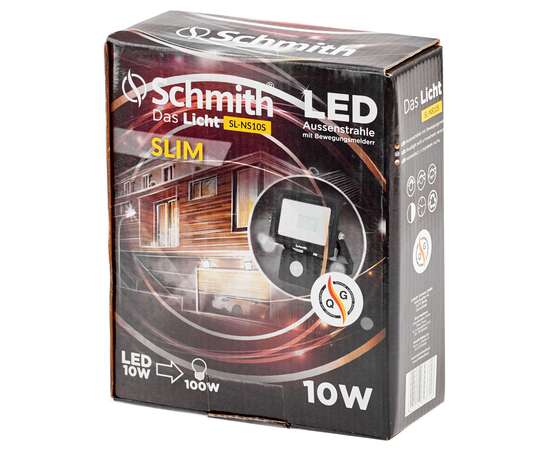 Naświetlacz LED z czujnikiem ruchu SLIM 10W Schmith