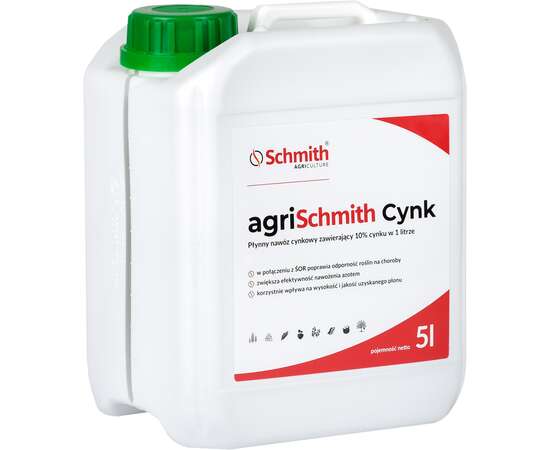Płynny nawóz cynkowy makroskładnikowy ​agriSchmith Cynk a’ 5l Schmith