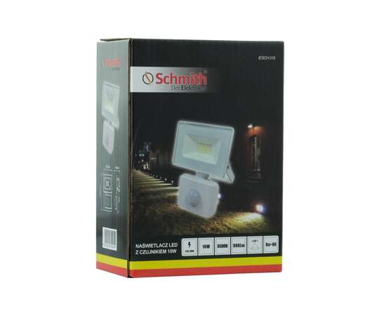 Naświetlacz LED 10W z czujnikiem ruchu biały Schmith